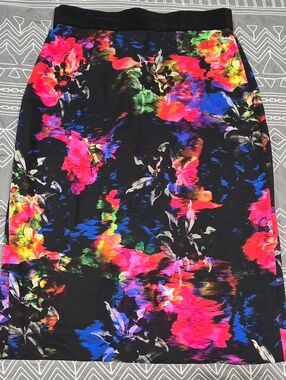 Milly Abstract Floral Print Pencil Skirt Size 10